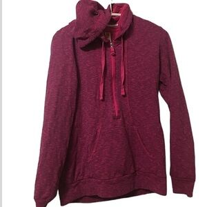 Lucy size small marled purple hoodie half zip